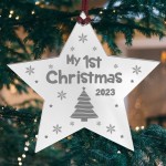 My 1st Christmas 2023 Hanging Christmas Decoration Engraved