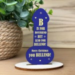 Boyfriend Gift For Christmas RUDE Wooden Plaque Funny Gift