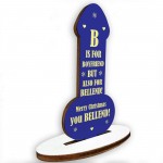 Boyfriend Gift For Christmas RUDE Wooden Plaque Funny Gift