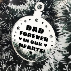 Dad Memorial Hanging Engraved Plaque Bauble Gift Graveside Decor