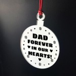 Dad Memorial Hanging Engraved Plaque Bauble Gift Graveside Decor