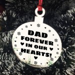 Dad Memorial Hanging Engraved Plaque Bauble Gift Graveside Decor