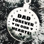 Dad Memorial Hanging Engraved Plaque Bauble Gift Graveside Decor