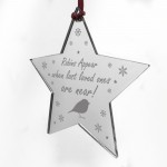 Memorial Christmas Decoration Engraved Hanging Bauble Robins