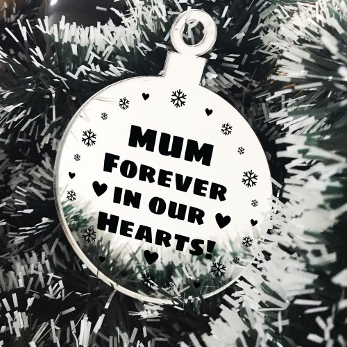 Hanging Acrylic Memorial Christmas Decoration For Mum