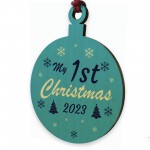 Christmas Tree Decoration My 1st Christmas Wooden Bauble