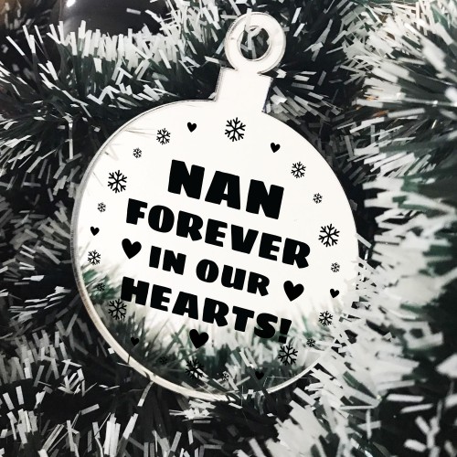 Hanging Acrylic Memorial Christmas Decoration For Nan