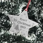 1st Christmas Decoration For Baby Boy Baby Girl Personalised