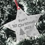 1st Christmas Decoration For Baby Boy Baby Girl Personalised