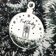 Personalised First Christmas New Home Engraved Bauble