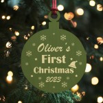 Christmas Tree Decoration For Babys 1st Christmas Personalised