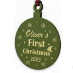 Christmas Tree Decoration For Babys 1st Christmas Personalised