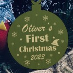 Christmas Tree Decoration For Babys 1st Christmas Personalised