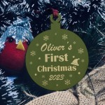 Christmas Tree Decoration For Babys 1st Christmas Personalised