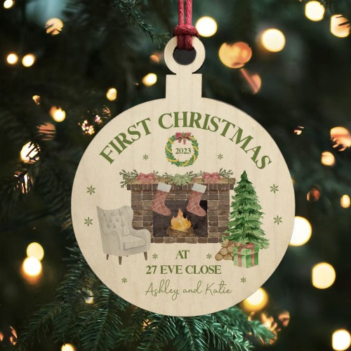New Home 1st Christmas Tree Decoration Personalised Bauble