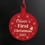 Christmas Tree Decoration Personalised Babys 1st Christmas