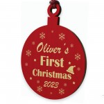 Christmas Tree Decoration Personalised Babys 1st Christmas