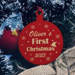 Christmas Tree Decoration Personalised Babys 1st Christmas