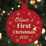 Christmas Tree Decoration Personalised Babys 1st Christmas