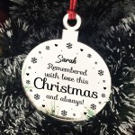 Personalised Hanging Memorial Christmas Decoration Mum Dad Nan