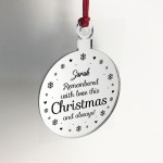 Personalised Hanging Memorial Christmas Decoration Mum Dad Nan