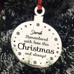Personalised Hanging Memorial Christmas Decoration Mum Dad Nan
