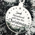 Personalised Hanging Memorial Christmas Decoration Mum Dad Nan