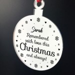 Personalised Hanging Memorial Christmas Decoration Mum Dad Nan