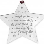 Christmas Tree Memorial Decoration Engraved Star In Memory