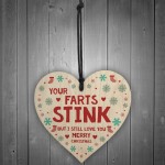 Christmas Card and Wooden Heart Gift For Boyfriend Husband Funny