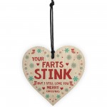 Christmas Card and Wooden Heart Gift For Boyfriend Husband Funny