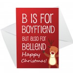 Christmas Card For Boyfriend Funny Christmas Gift Set Wood Heart