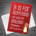 Christmas Card For Boyfriend Funny Christmas Gift Set Wood Heart