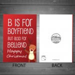 Christmas Card For Boyfriend Funny Christmas Gift Set Wood Heart