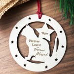 Personalised Cat Christmas Tree Decoration Memorial Bauble