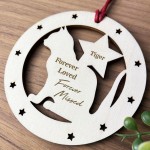 Personalised Cat Christmas Tree Decoration Memorial Bauble