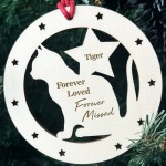 Personalised Cat Christmas Tree Decoration Memorial Bauble