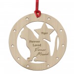 Personalised Cat Christmas Tree Decoration Memorial Bauble