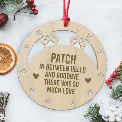 Dog Memorial Decoration For Christmas Tree Personalised Memorial