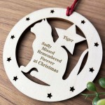 Cat Memorial Christmas Tree Decoration Personalised Engraved