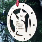 Cat Memorial Christmas Tree Decoration Personalised Engraved