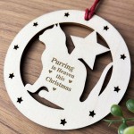 Christmas Memorial Decoration For Cat Engraved Hanging Bauble