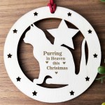 Christmas Memorial Decoration For Cat Engraved Hanging Bauble