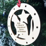 Cat Memorial Christmas Tree Decoration Engraved Bauble Cat