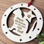 Gift For Dad Christmas From The Dad Wooden Bauble Cat Lover Gift