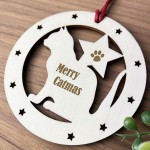 Cat Christmas Decoration Merry Catmas Wooden Christmas Decor