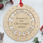 Personalised 1st Christmas Decoration For Daughter Son Baby Girl