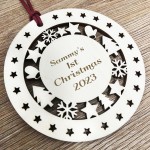 Personalised 1st Christmas Decoration For Daughter Son Baby Girl