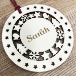 Christmas Tree Bauble Wooden Tree Ornament Gift For Daughter Son