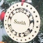 Christmas Tree Bauble Wooden Tree Ornament Gift For Daughter Son